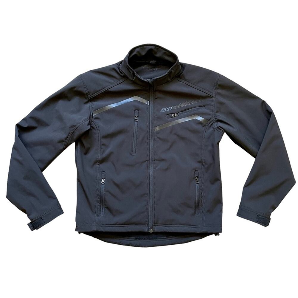 Street & Steel Black’d Out Breathable Wind Water Resistant Motorcycle Jacket M